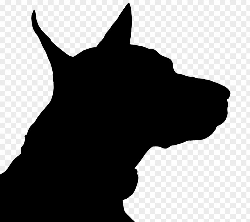Silhouette Dobermann Whiskers Dog Breed Clip Art PNG