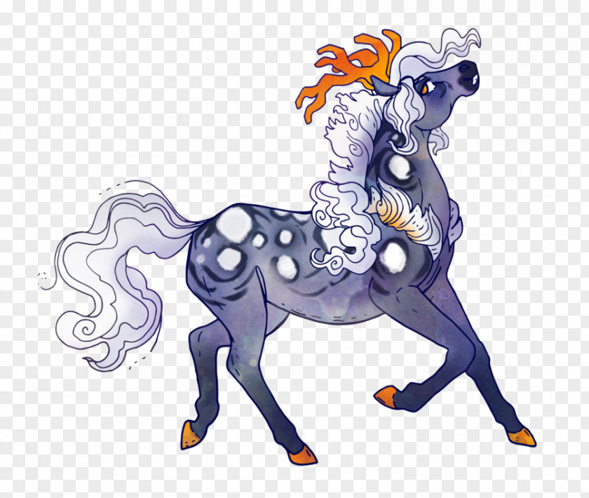 Watercolor Style Pony Mane Unicorn Pack Animal PNG