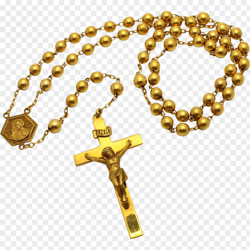 Cruz Rosary Crucifix Prayer Beads PNG