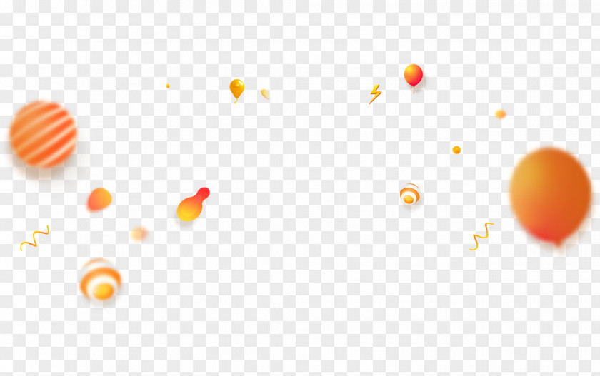 Dispersed Balloons And Curves Circle Clip Art PNG