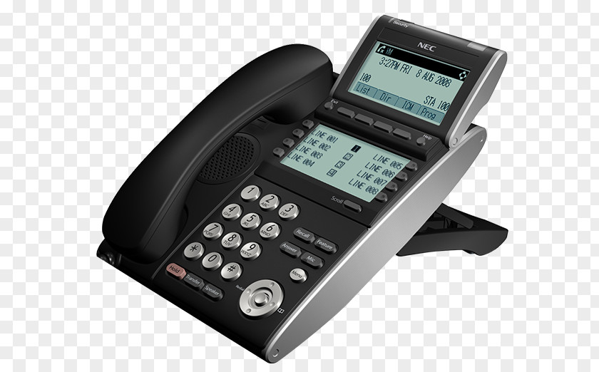 Handset Telephone Telecommunication Speakerphone Display Device PNG