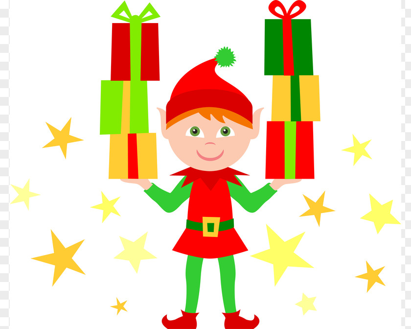 Holiday Shopping Images Santa Claus Christmas Elf Clip Art PNG