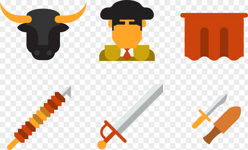 Bullfight Supplies Bullfighter Bullfighting Illustration PNG