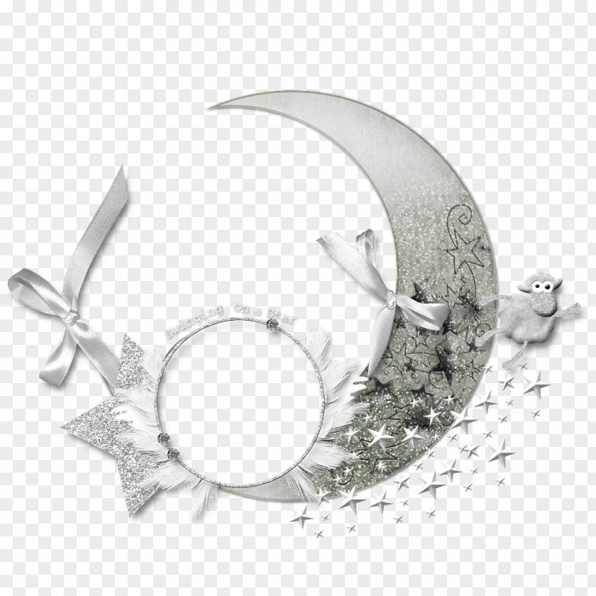 Moon Border Flowers PNG