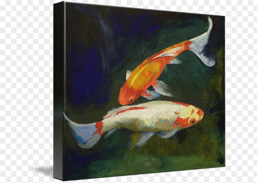 Painting Kōhaku Gallery Wrap Canvas Print PNG