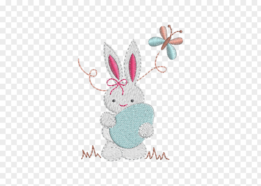 Rabbit Easter Bunny Machine Embroidery PNG