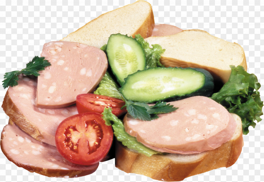 Sausage Butterbrot Ham Sandwich Vegetable Food PNG