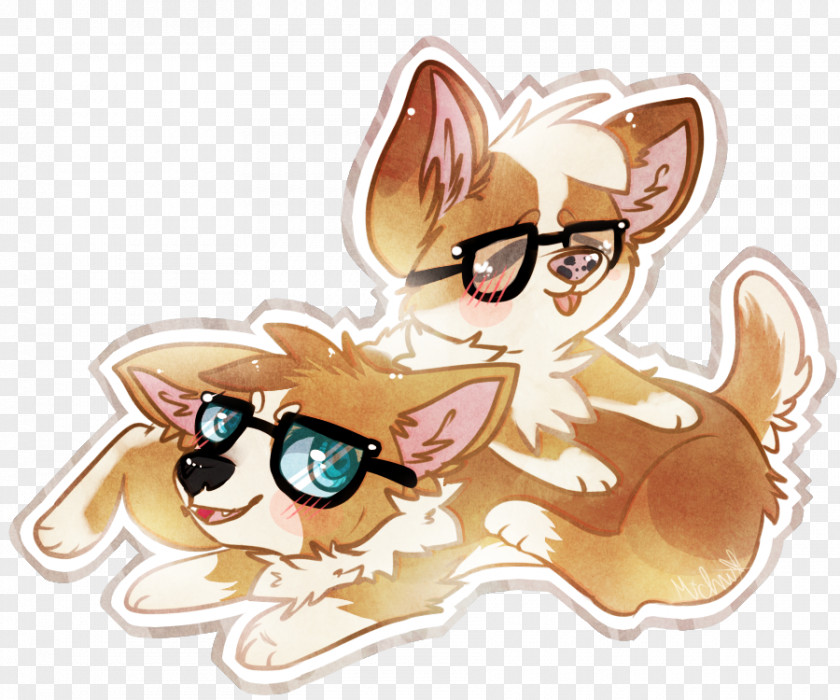 Cat Dog Glasses Clip Art Illustration PNG