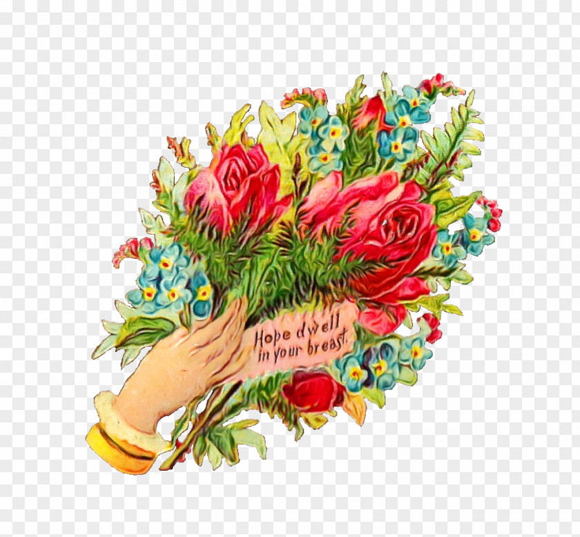 Flower Bouquet Garden Roses Floral Design PNG