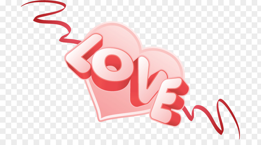 LOVE Word Art, Decorative,Taobao Creative, Pink, Valentine Valentines Day Love Computer File PNG