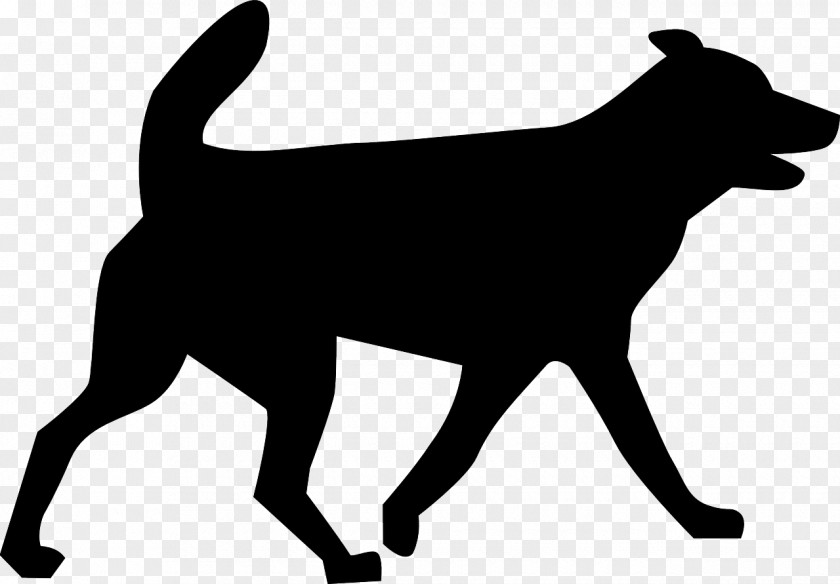 Silhouette Black Norwegian Elkhound Dog And Cat PNG