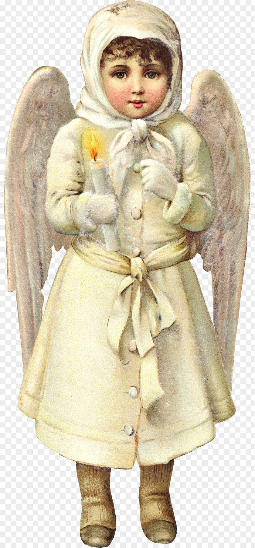 Angel Cherub Victorian Era Christmas Bokmärke PNG