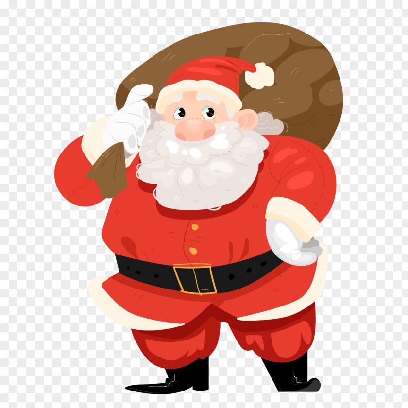 Bag Vector Santa Claus Christmas Day Graphics Design PNG