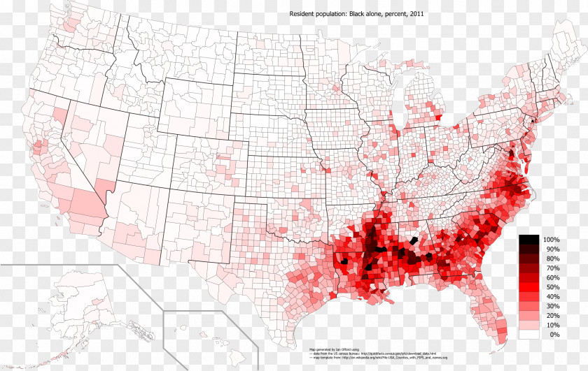 Percentage Map United States Census African American Demography Of The PNG