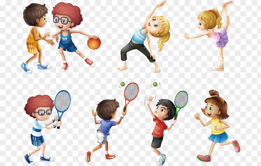 Sports Cartoons For Children Sport Royalty-free Physical Exercise Illustration PNG