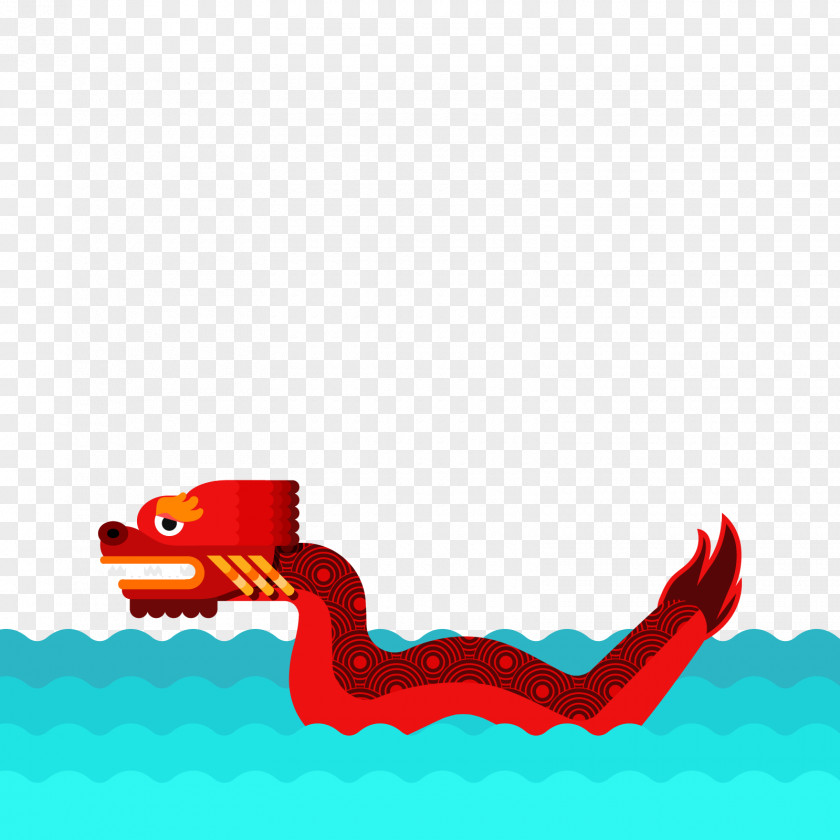 Vector Dragon Boat Festival Bateau-dragon Cartoon PNG