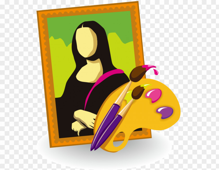 Free Stock Vector Frame Painting Mona Lisa Microsoft PowerPoint Modern Art PNG