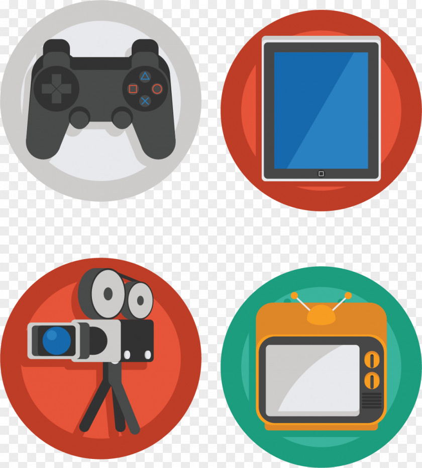 TV Phone Vector Elements Photographic Film Video Camera Movie Icon PNG