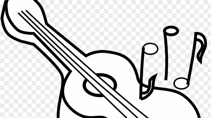 Colorful Guitar Drawing Ukulele Black And White Clip Art PNG