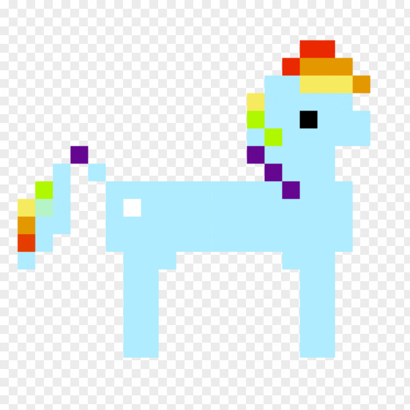8 BIT Rainbow Dash 8-bit Color PNG