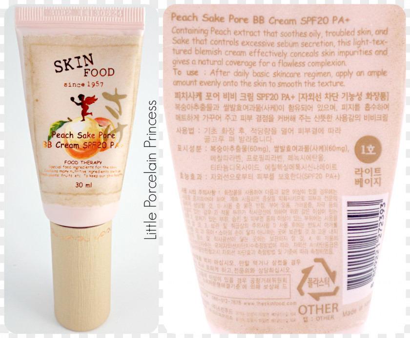 BB Cream Lotion Sunscreen Skin Food Skinfood Peach Sake Pore Serum PNG
