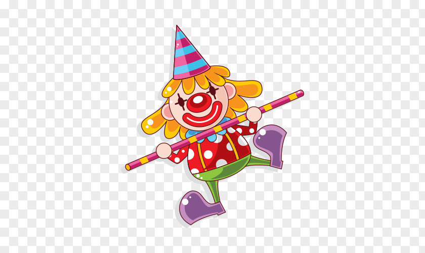 Circus Performance Clown Illustration PNG
