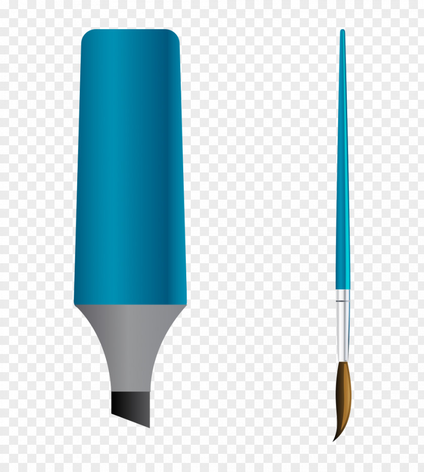 Compare The Size Of Blue Pencil Vector Contrast Computer File PNG