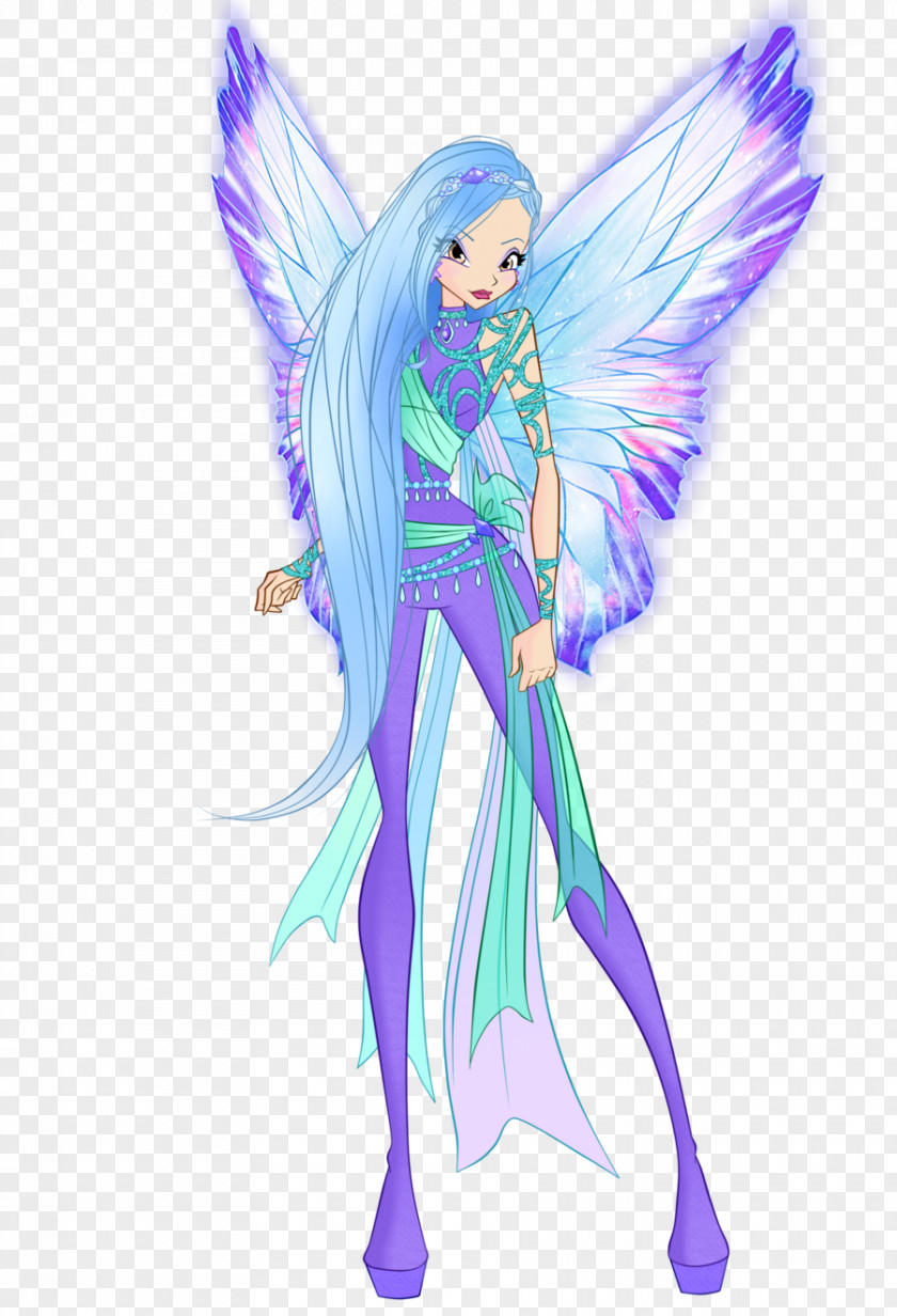 Dark Beautiful The Fairy With Turquoise Hair DeviantArt Drawing PNG