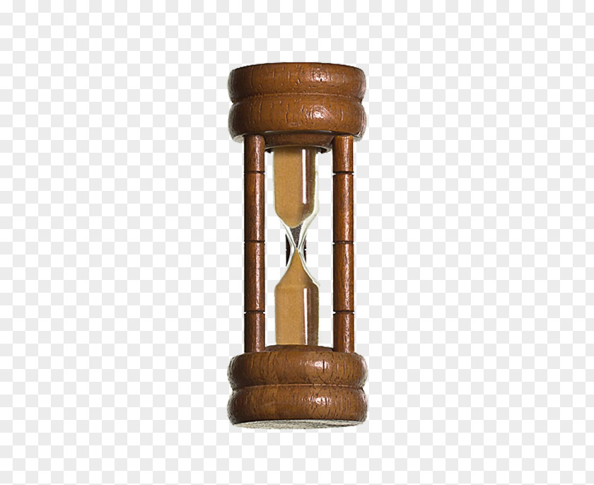 Wooden Golden Hourglass Sand Time PNG