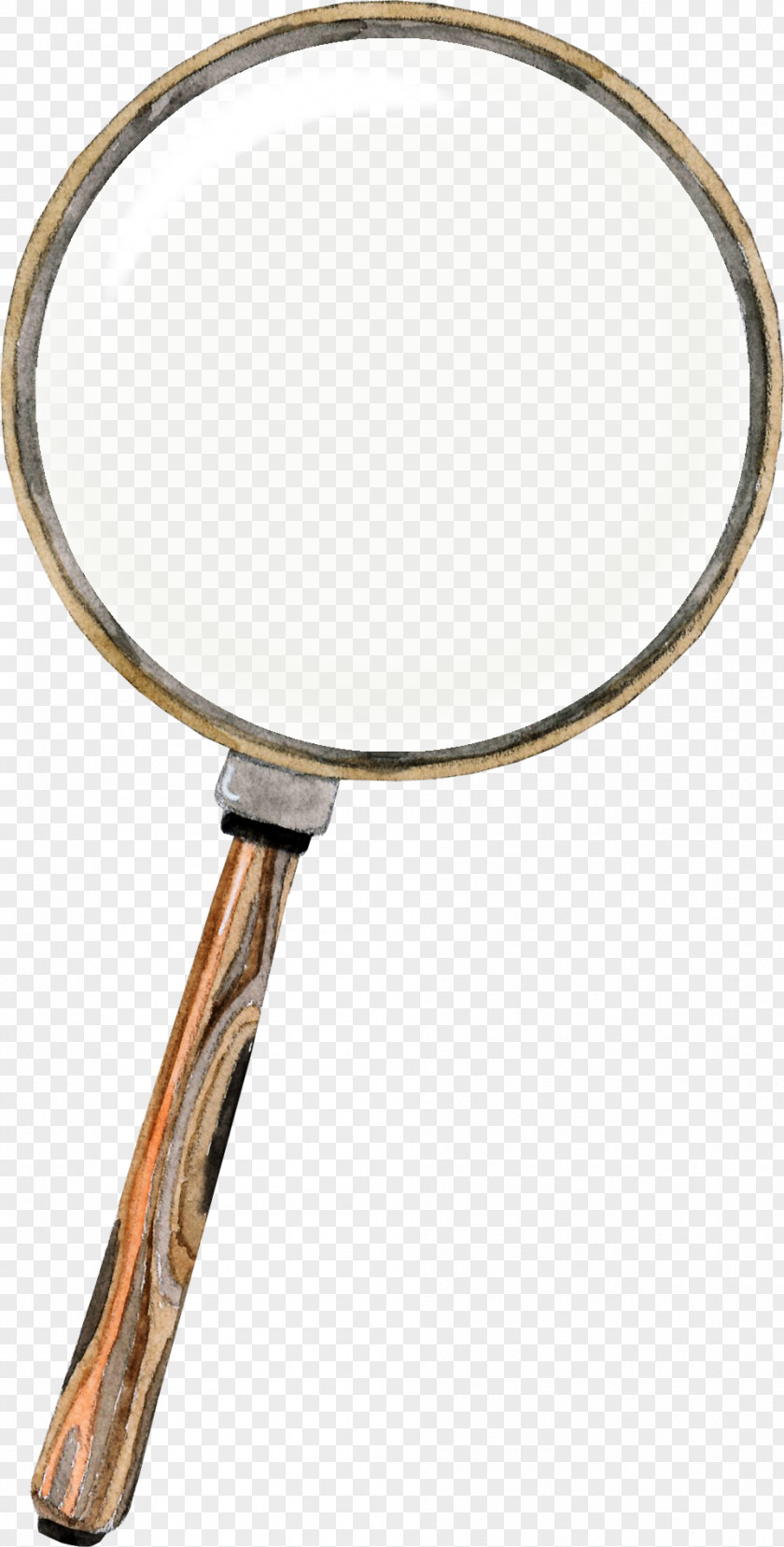 Brown Creative Magnifying Glass Frame Loupe PNG
