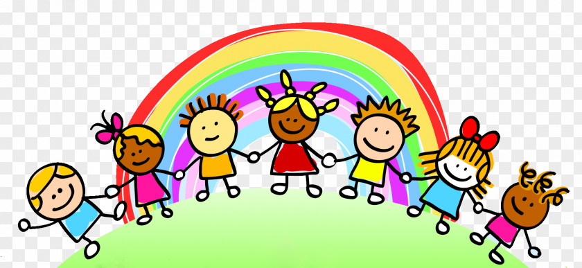 Children Playing Child Care Rainbow Pre-school Clip Art PNG