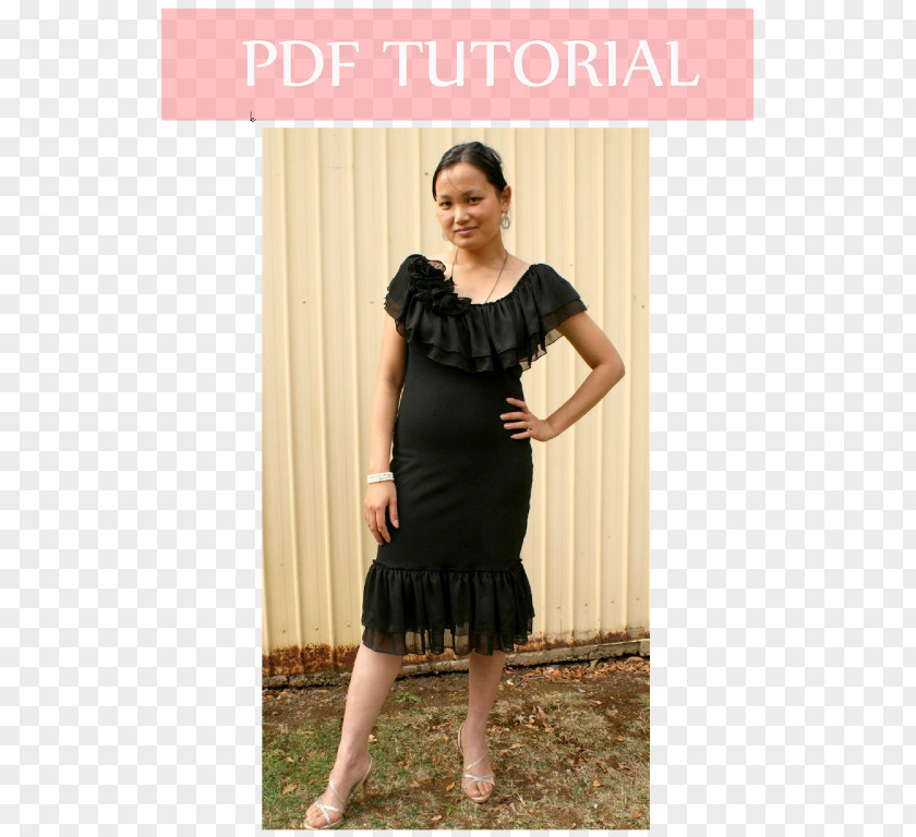 Dress Little Black Waist Fashion Skirt PNG