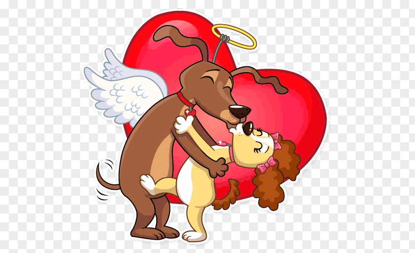 Dachshund Sticker Telegram Cupid Clip Art PNG