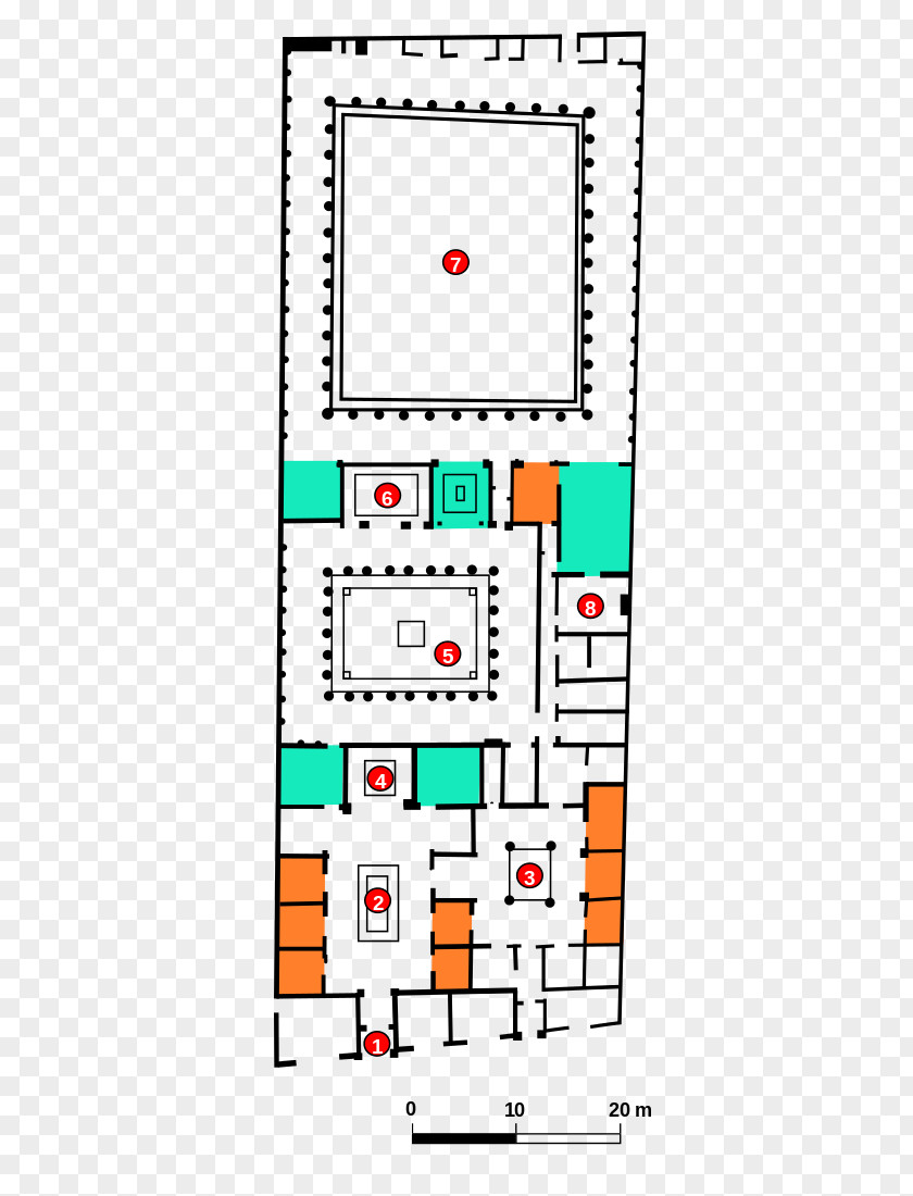 House Of The Faun Floor Plan PNG