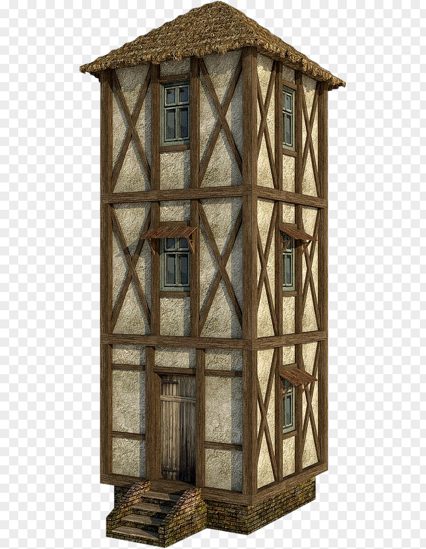 Medieval House Photography V-Ray Clip Art PNG