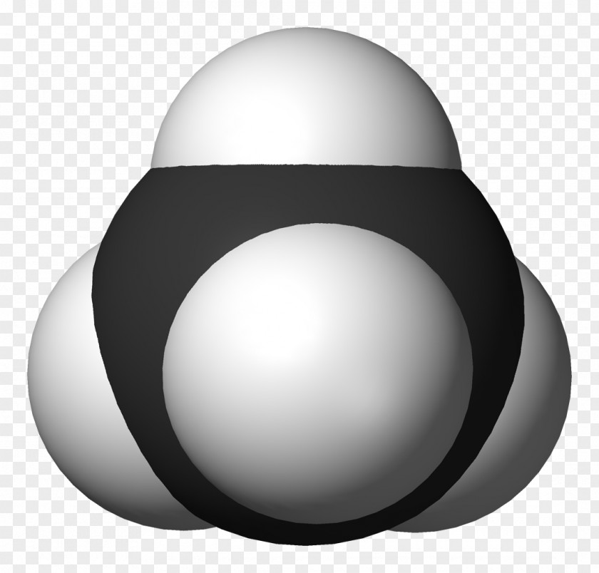 Methane Space-filling Model Molecule Greenhouse Gas PNG