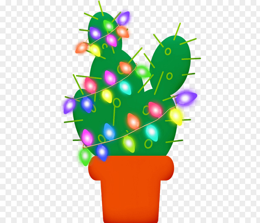 Spend Background Cactus Christmas Day Succulent Plant Tree Lights PNG