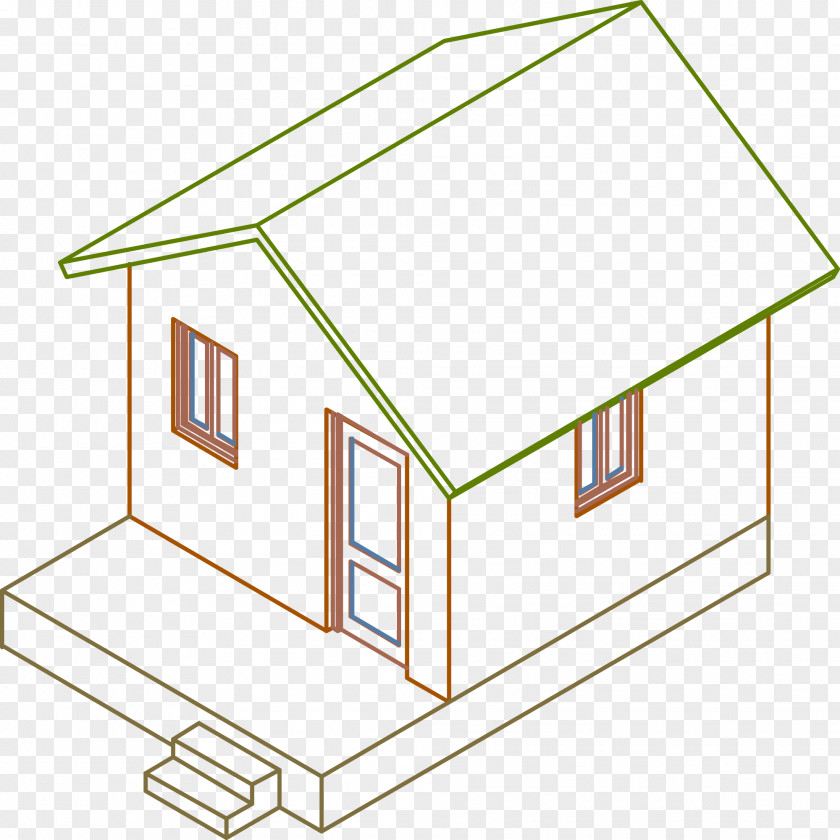 3d Model Home Architecture House Daylighting Roof PNG