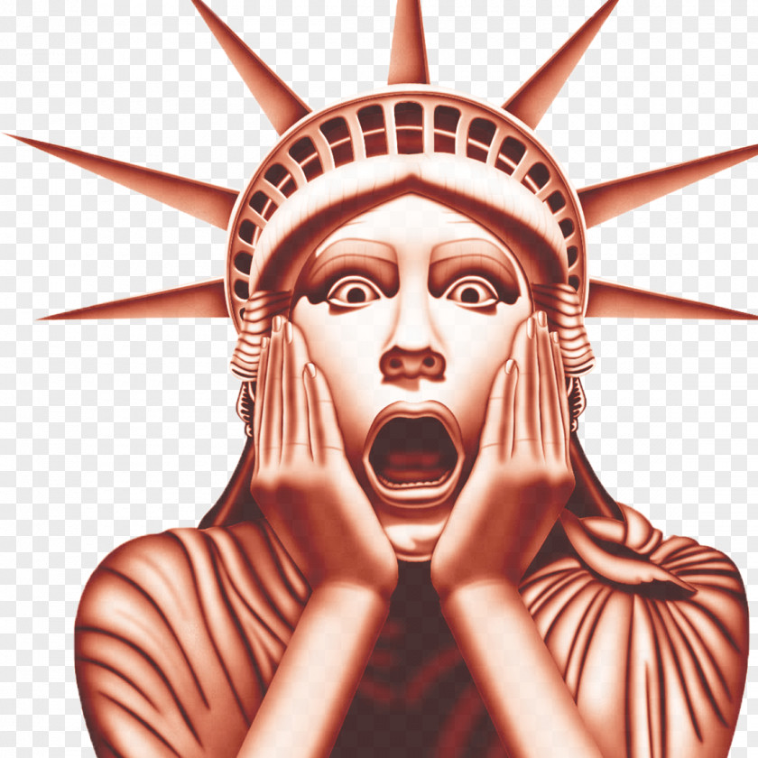 Golden Statue Of Liberty Download Cartoon PNG