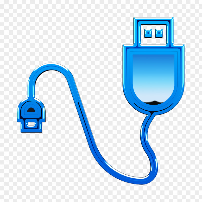 Networking Cables Electric Blue Cable Icon Computercable Data PNG