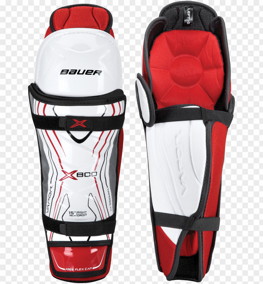 Shin Guard Bauer Hockey Ice Equipment PNG