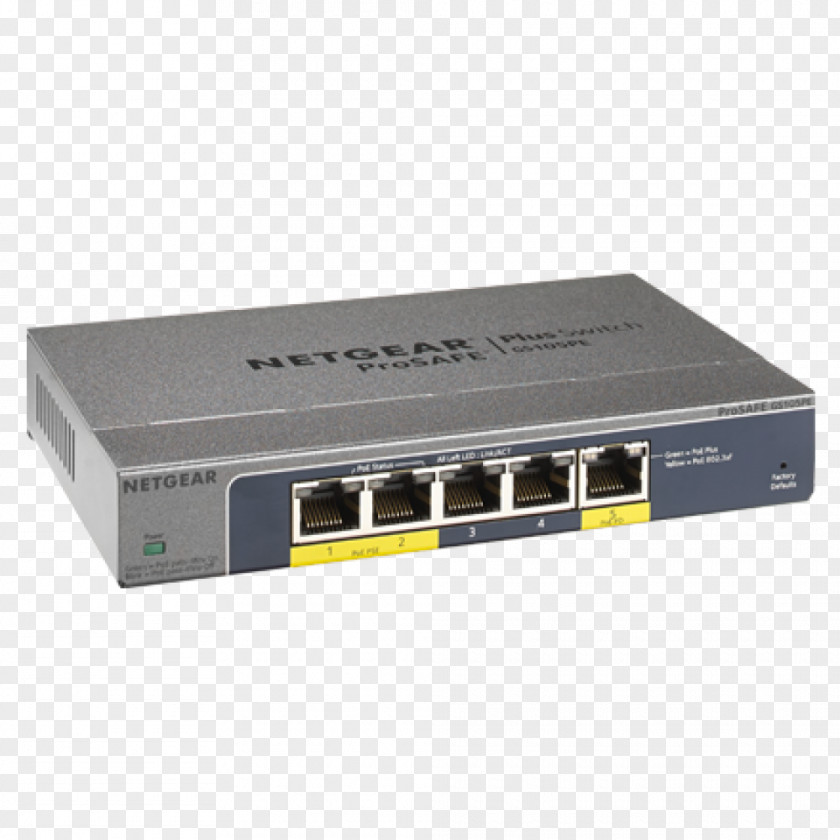 Switch Network Power Over Ethernet Gigabit Netgear Port PNG