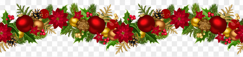 Decorative Borders And Frames Christmas Garland Clip Art PNG