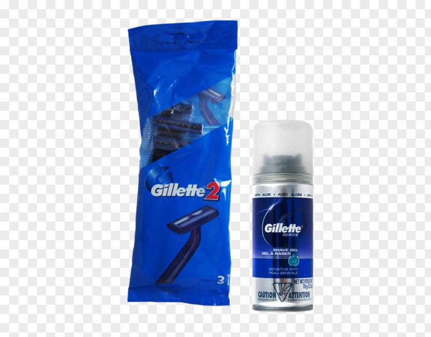 Gillette Razor Cobalt Blue Liquid PNG