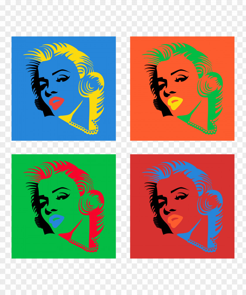 Marilyn Monroe Graphic Design Art Poster PNG