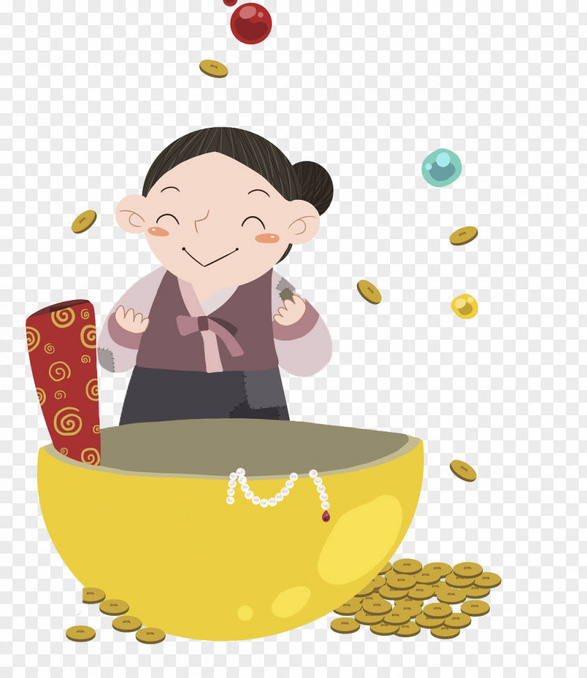 Smiling Old Man Illustration PNG