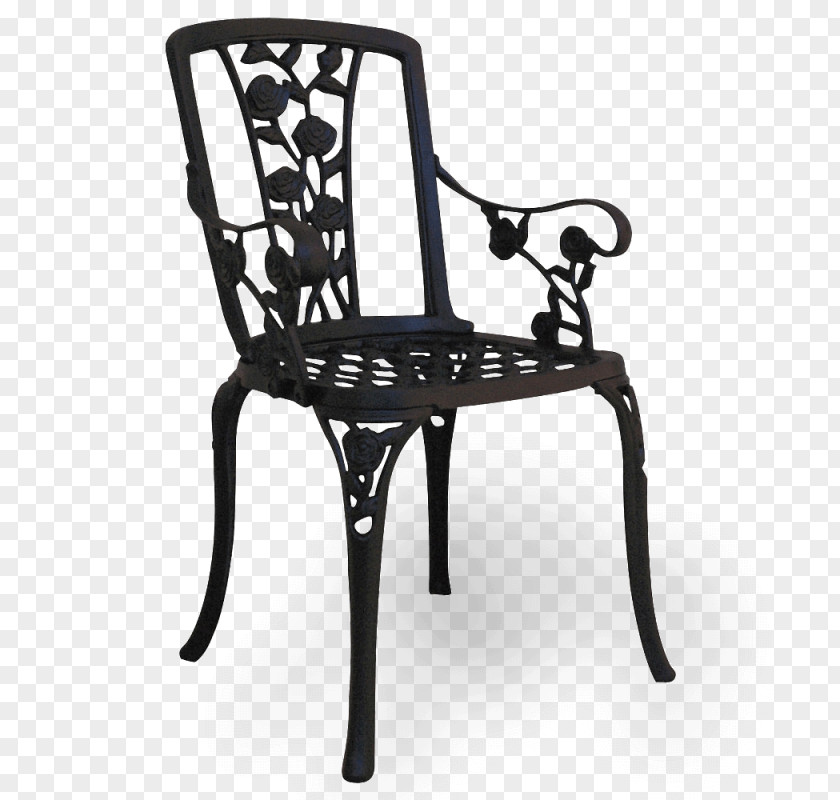 Table Chair Garden Furniture Cast Iron PNG