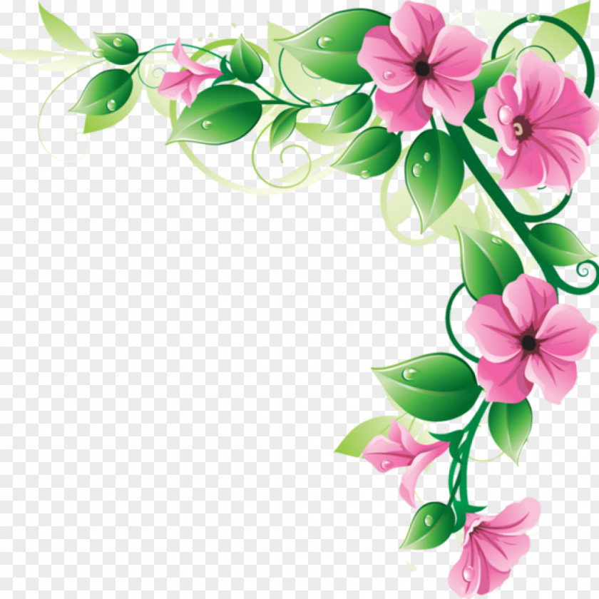 Clip Art Flowers Border Flower Picture Frames Image PNG