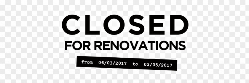 Closed Renovations Logo Brand Product Design Font PNG