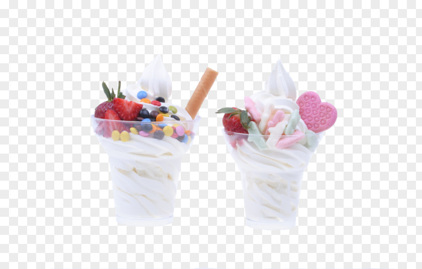 Wafer Cups Sundae Gelato Frozen Yogurt Parfait Sweetness PNG